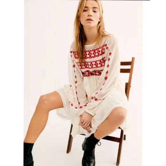 Need Me Embroidered Mini Dress Need Me Embroidered Mini Dress